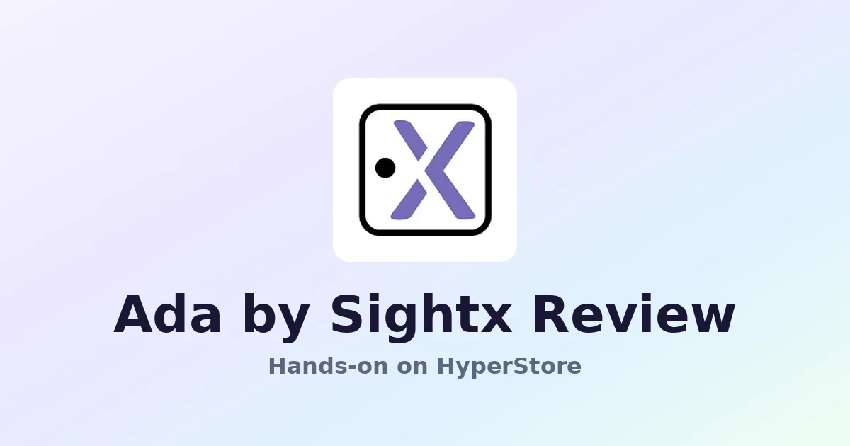 Ada by Sightx review on HyperStore — screenshot of the Ada by Sightx directory listing