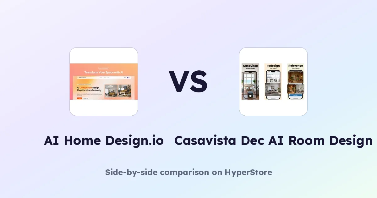 AI Home Design.io vs Casavista Dec AI Room Design