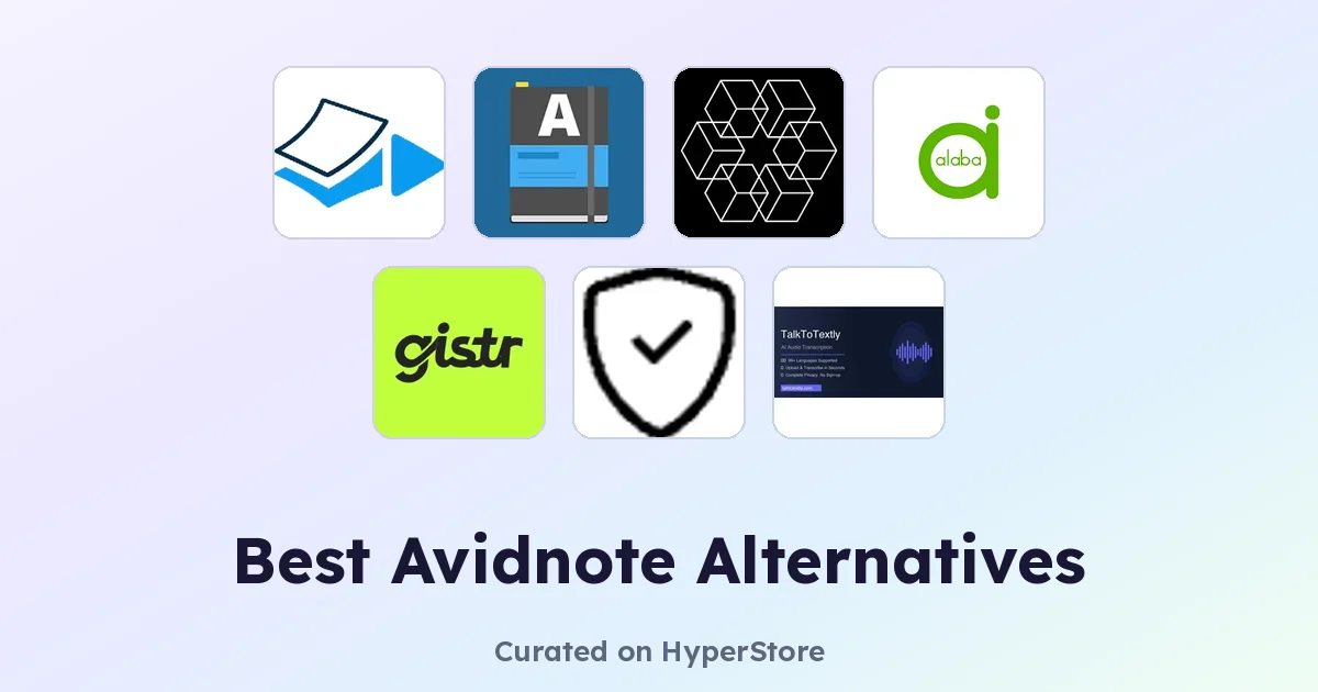 Meilleures alternatives à Avidnote pour la recherche et le travail de connaissance