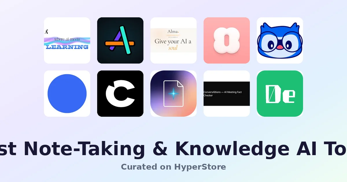Best Note-Taking & Knowledge AI Tools in 2026