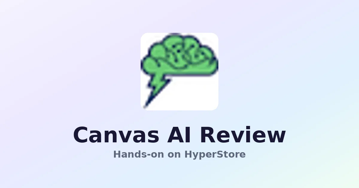 Canvas AI review on HyperStore — screenshot of the Canvas AI directory listing