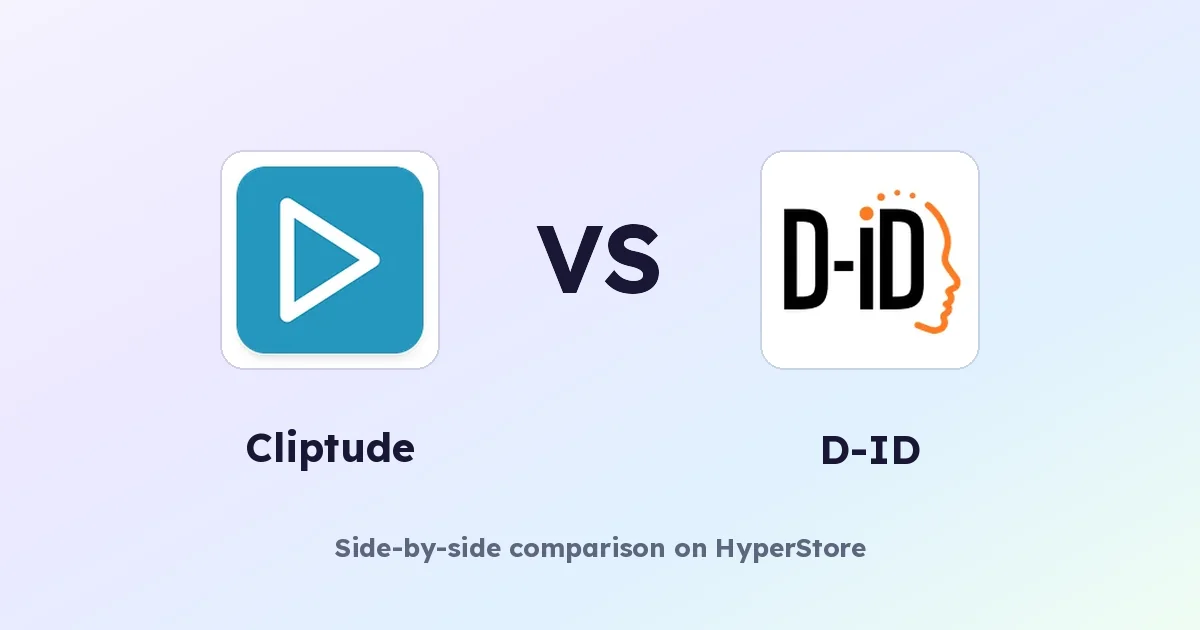 Cliptude vs D-ID: AI Video Creation Tools Compared