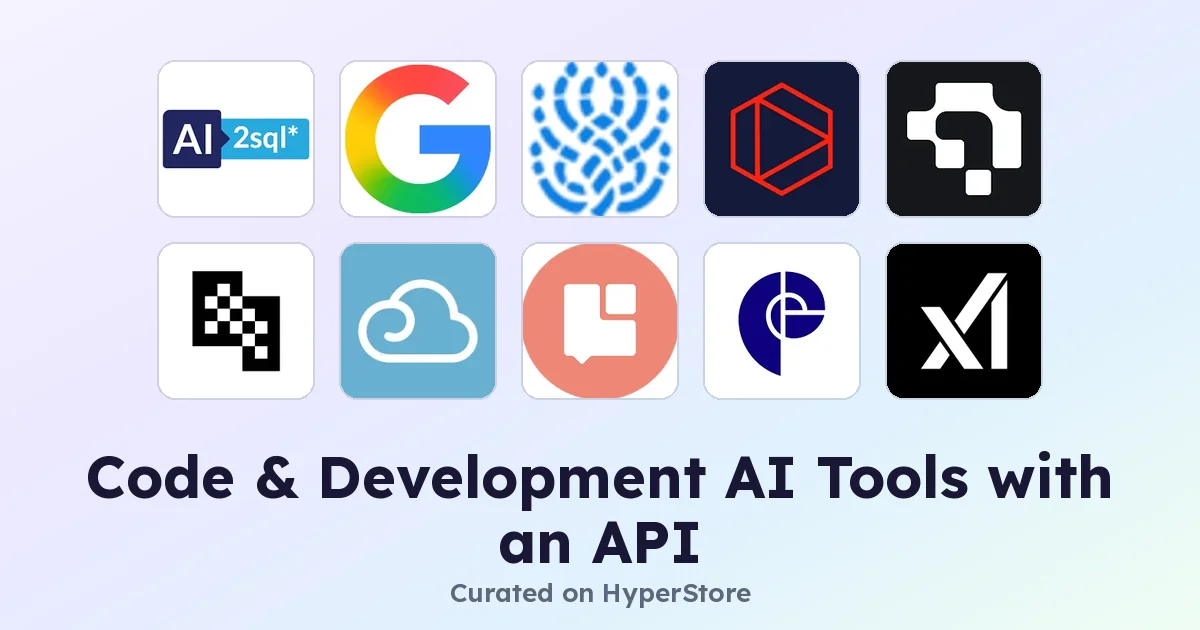 Code & Development AI Tools with an API for Builders