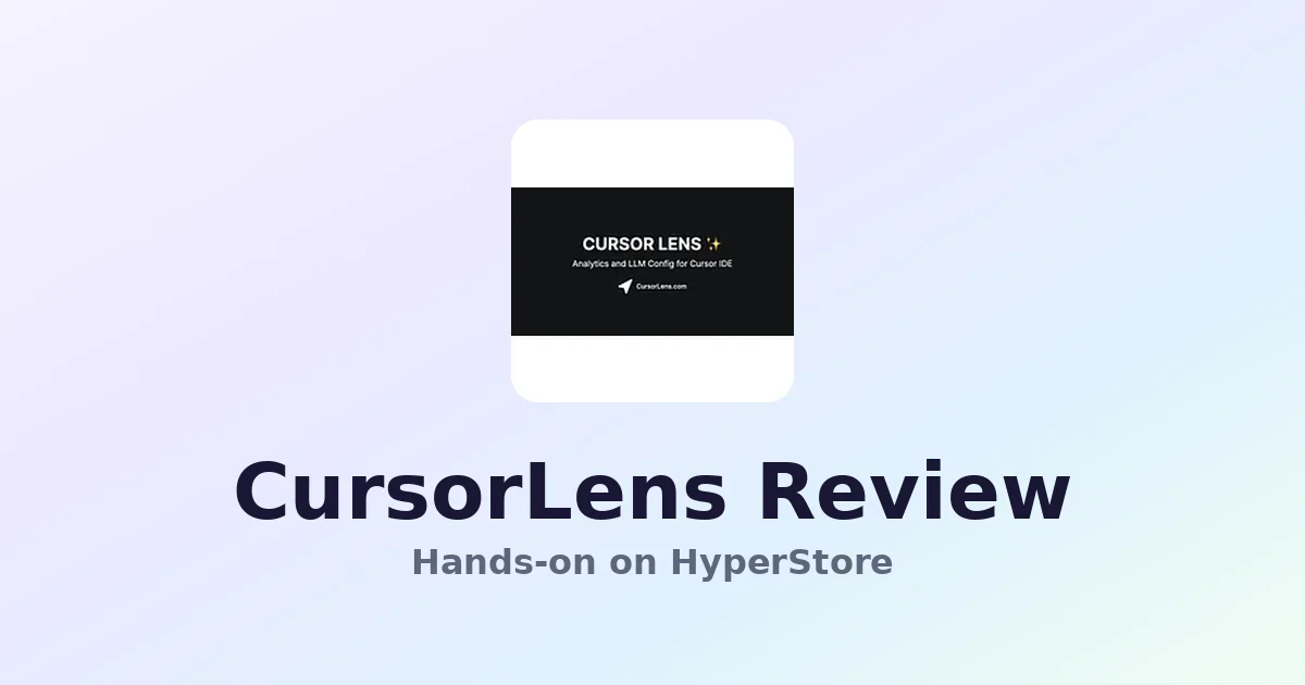 CursorLens Review: AI Coding Insights for Cursor IDE