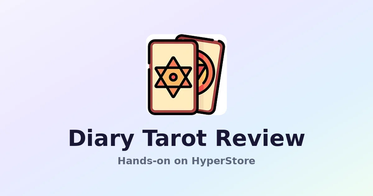 Diary Tarot review on HyperStore — screenshot of the Diary Tarot directory listing