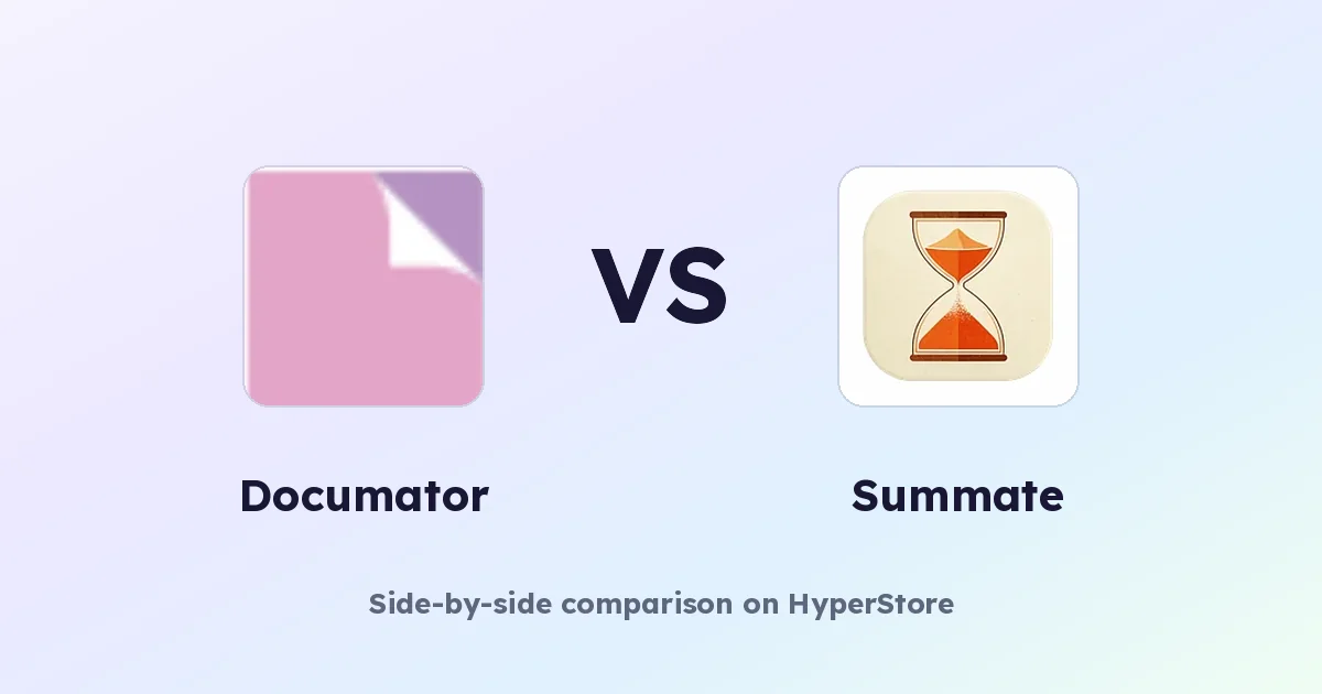 Documator vs Summate: PDF Summarizer vs Content Digest Compared