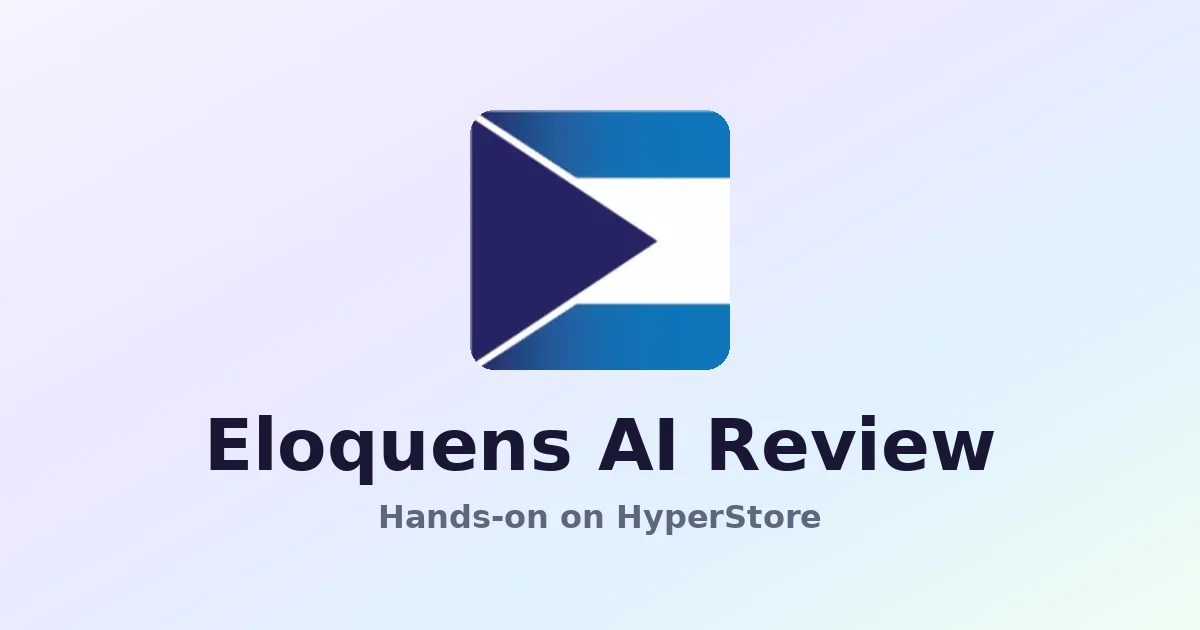 Eloquens AI review on HyperStore — screenshot of the Eloquens AI directory listing