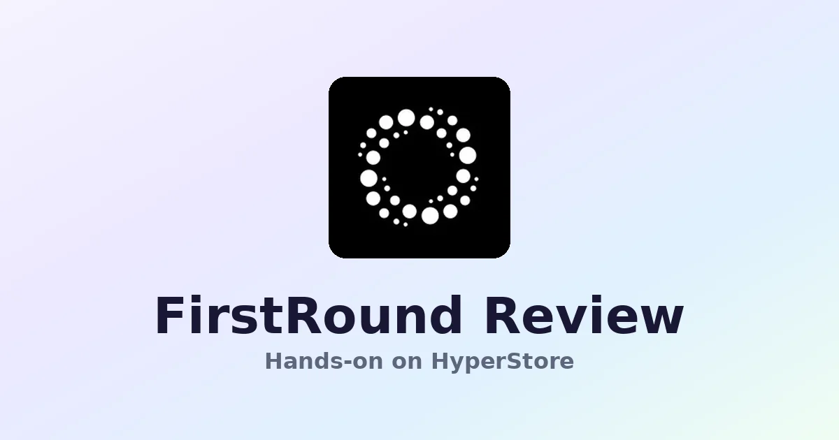FirstRound review on HyperStore — screenshot of the FirstRound directory listing
