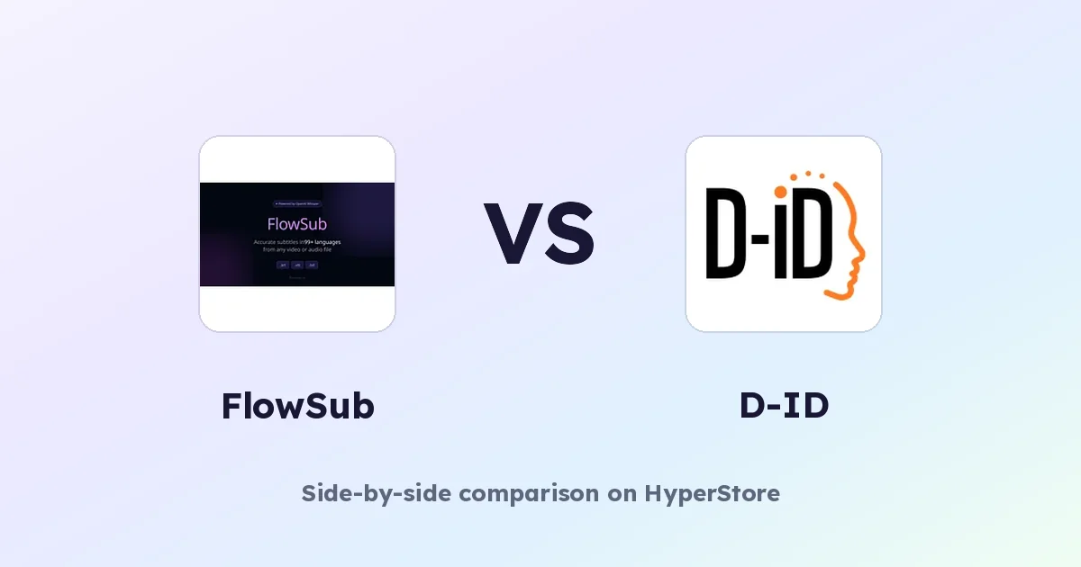 FlowSub vs D-ID: Subtitles vs AI Avatars Compared