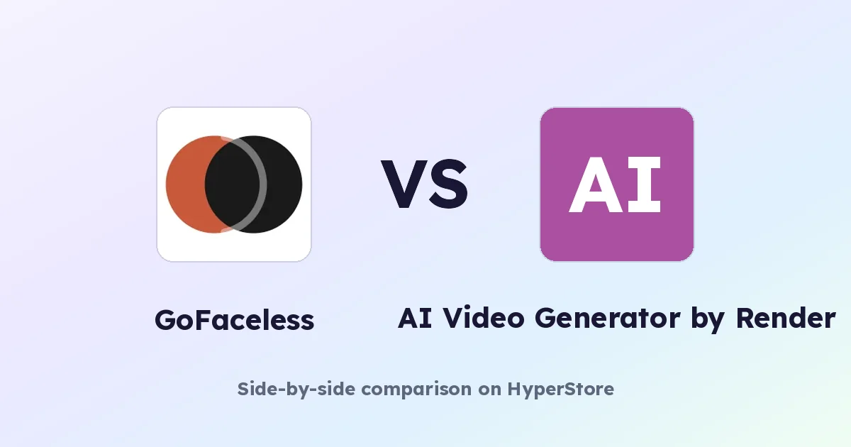 GoFaceless vs AI Video Generator by RenderFlow AI: Which Wins for AI Video?