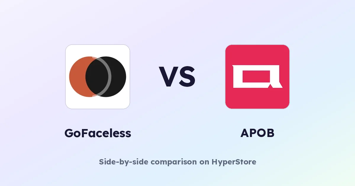 GoFaceless vs APOB: AI Video vs AI Influencer Tools Compared