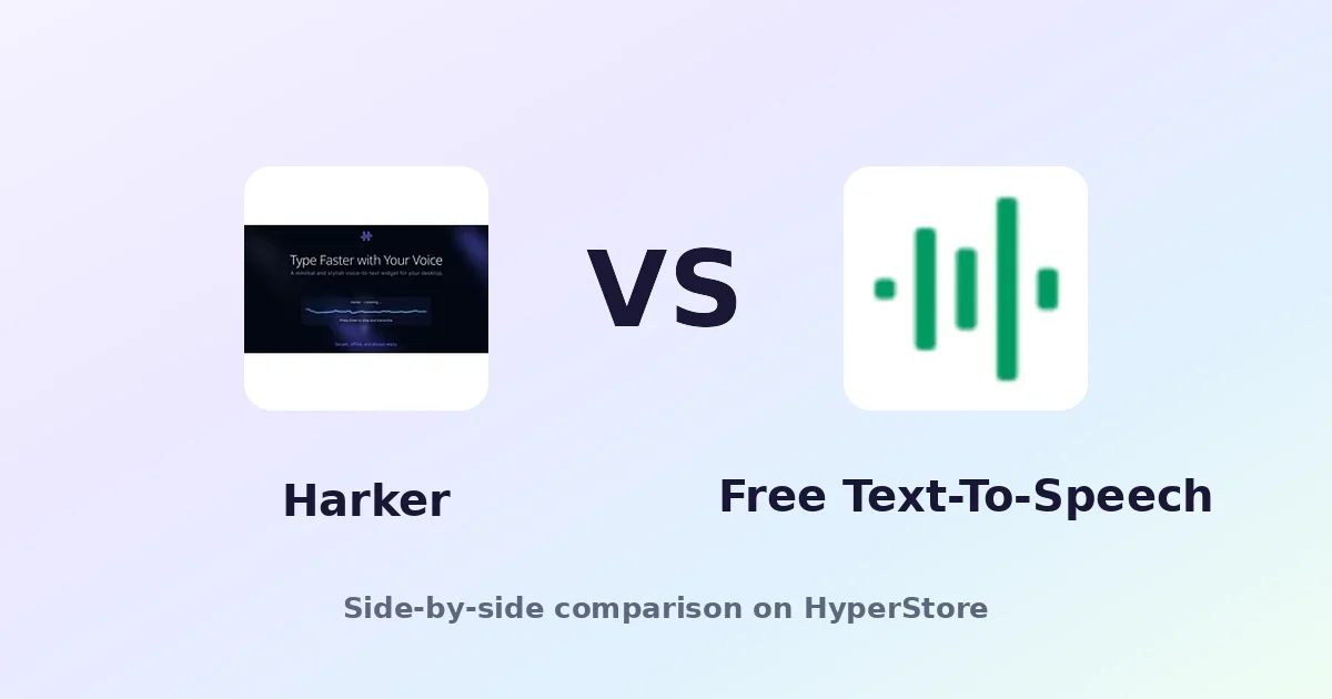 Harker vs Free Text-To-Speech: Which Voice Tool Fits You?