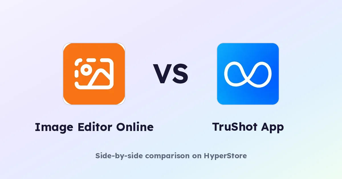 Image Editor Online vs TruShot App: ferramentas de IA para fotos comparadas