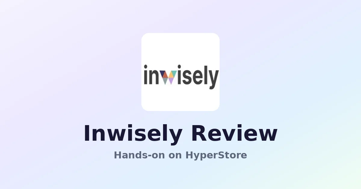 Inwisely review on HyperStore — screenshot of the Inwisely directory listing