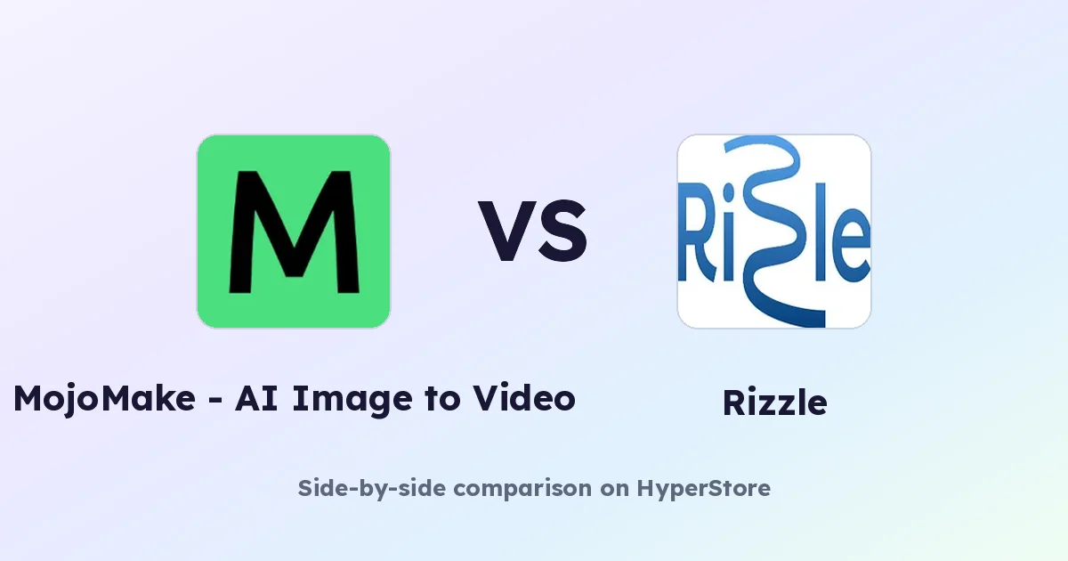 MojoMake - AI Image to Video Generator ve Rizzle Karşılaştırması