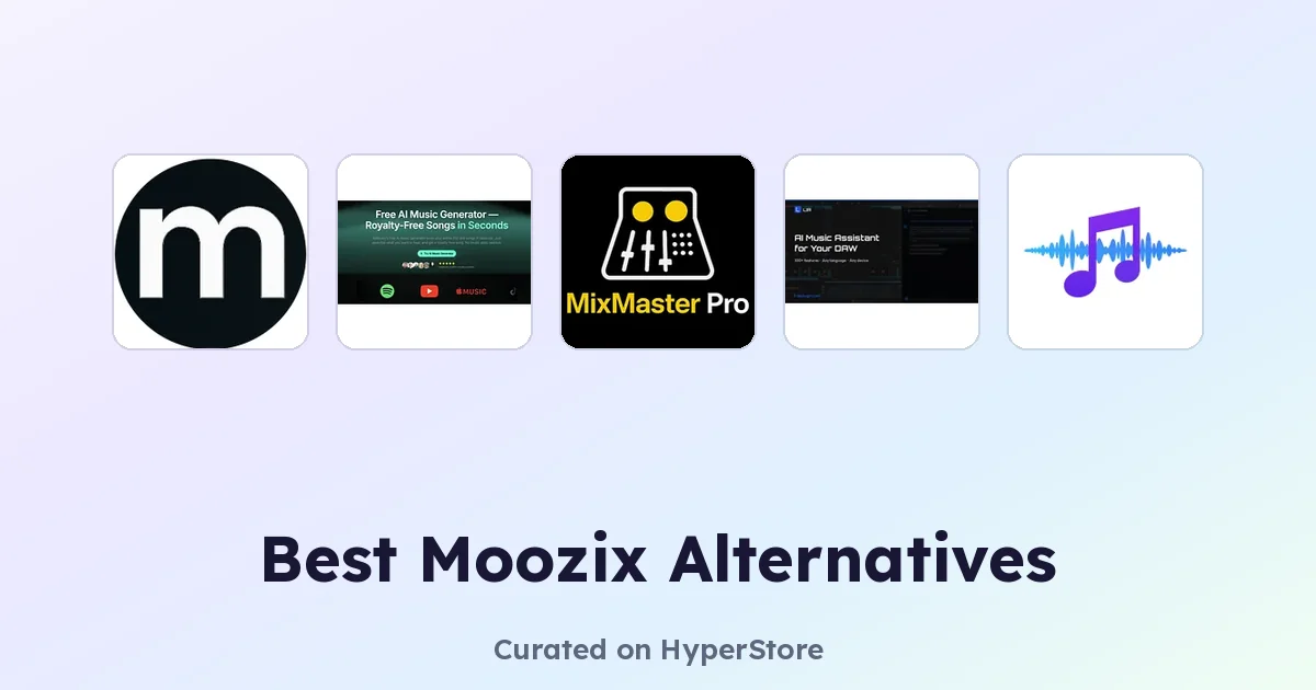 Meilleures alternatives à Moozix pour la production musicale assistée par IA