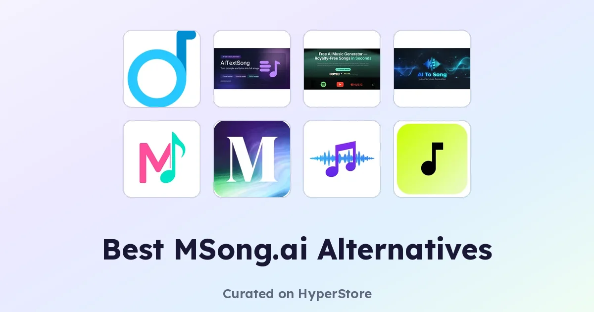 Melhores alternativas ao MSong.ai para criar músicas com IA