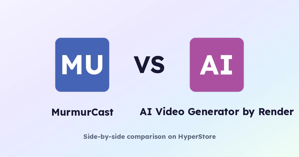 MurmurCast vs AI Video Generator by RenderFlow AI: Summaries vs Video Creation