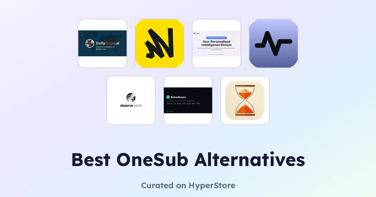 Le migliori alternative a OneSub per una scoperta delle notizie più intelligente
