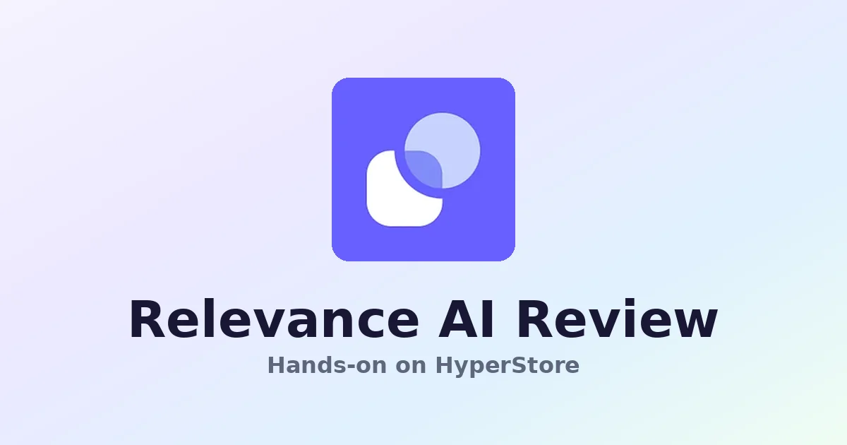 Relevance AI review on HyperStore — screenshot of the Relevance AI directory listing