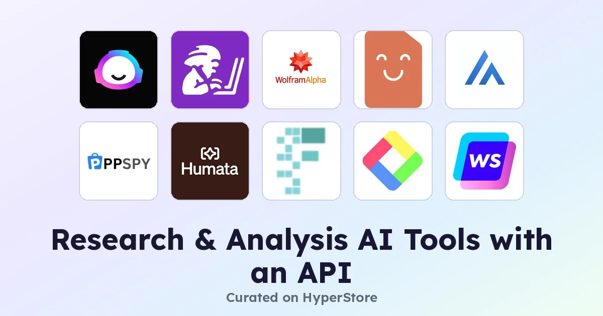 Research & Analysis AI Tools with an API for Developers