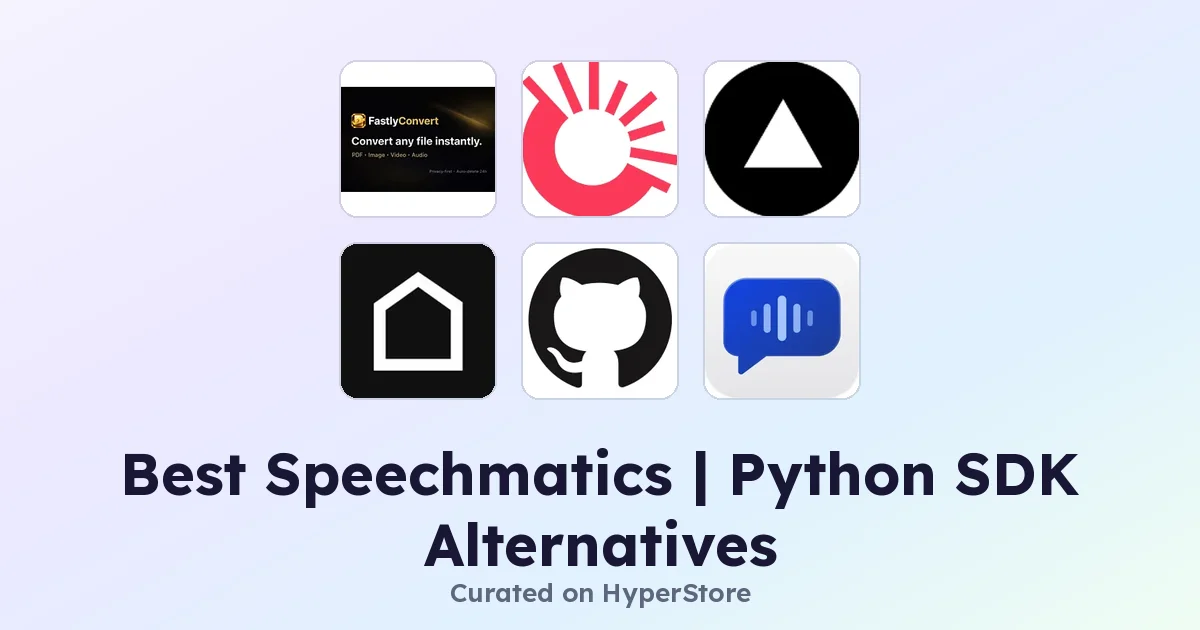 Değerlendirilecek En İyi Speechmatics | Python SDK Alternatifleri