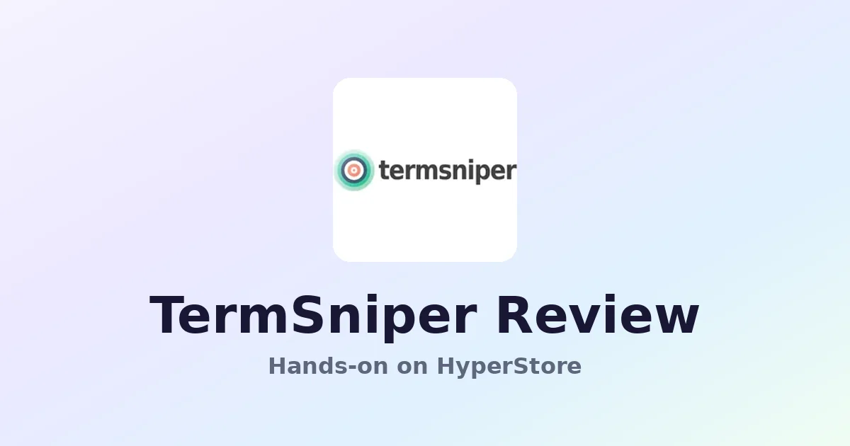 TermSniper review on HyperStore — screenshot of the TermSniper directory listing