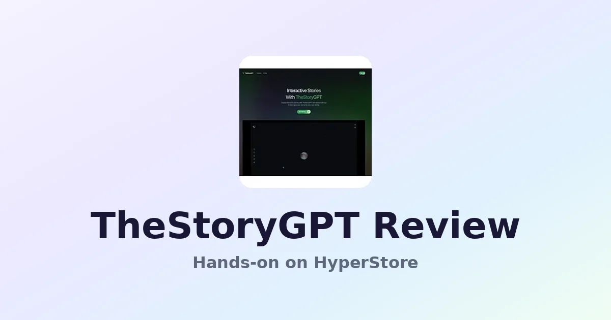 TheStoryGPT Review: AI-Powered Interactive Storytelling