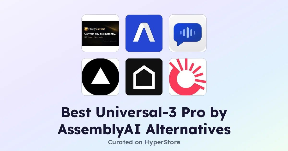 Universal-3 Pro by AssemblyAI için en iyi alternatifler karşılaştırıldı