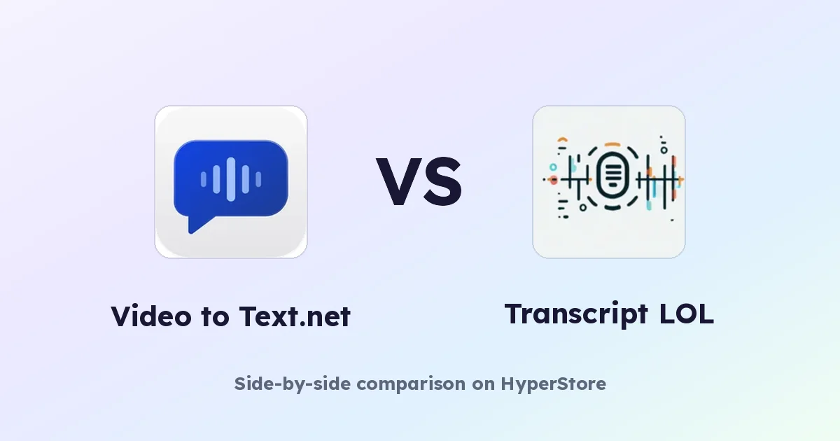 Video to Text.net vs Transcript LOL: 어떤 트랜스크립션 도구가 승리할까?