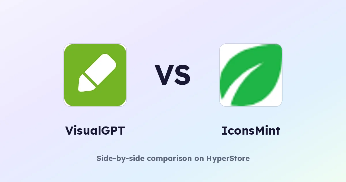 VisualGPT contro IconsMint: quale strumento visivo IA è adatto a te?