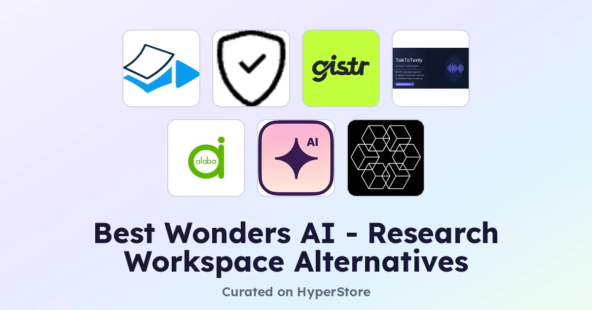 Meilleures alternatives à Wonders AI - Research Workspace pour les chercheurs