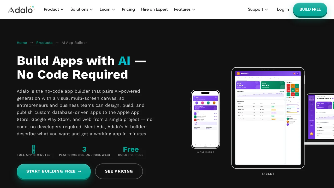 Adalo screenshot 1