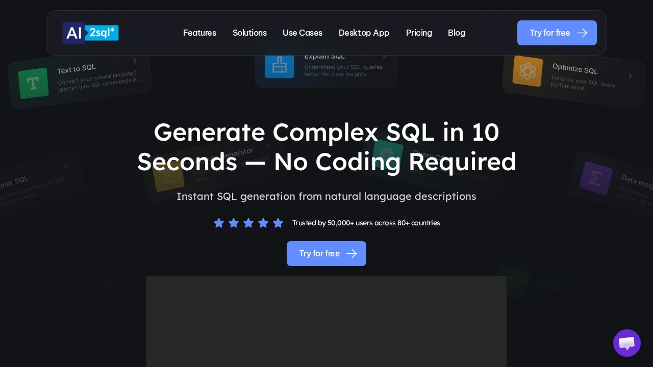 AI2SQL screenshot 1
