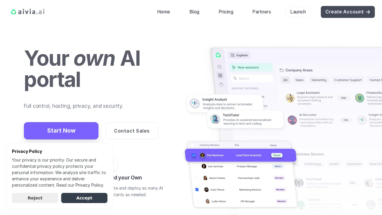 Aivia screenshot 1