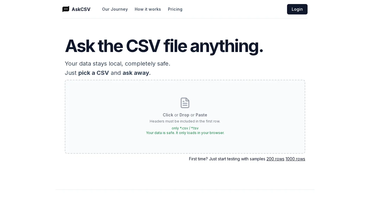 AskCSV screenshot 1