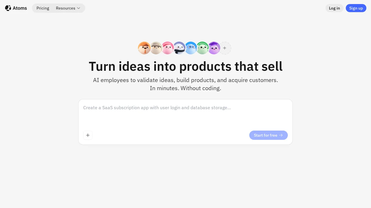 Atoms screenshot 1