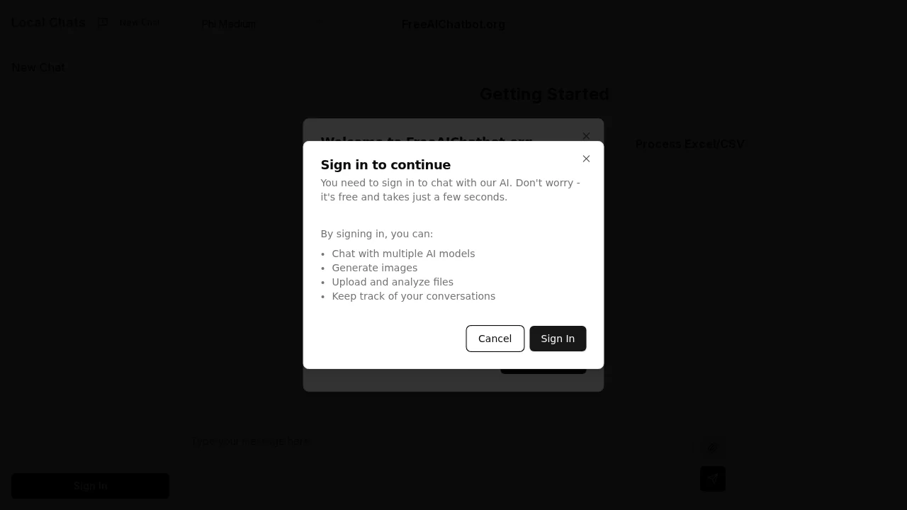 FreeAIChatbot screenshot 1
