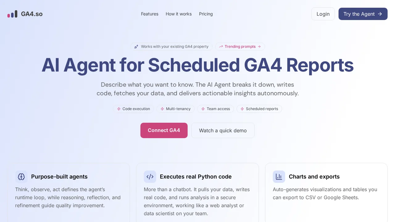 GA4.so screenshot 1