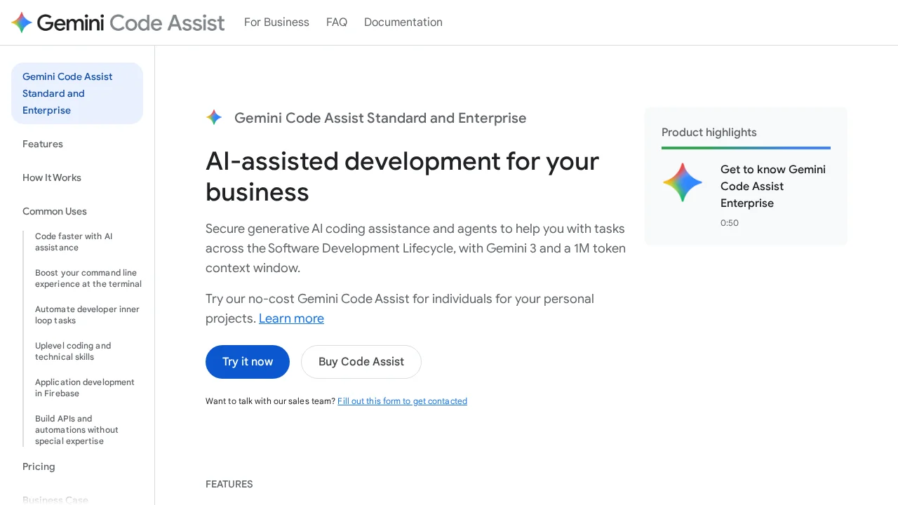 Gemini Code Assist screenshot 1