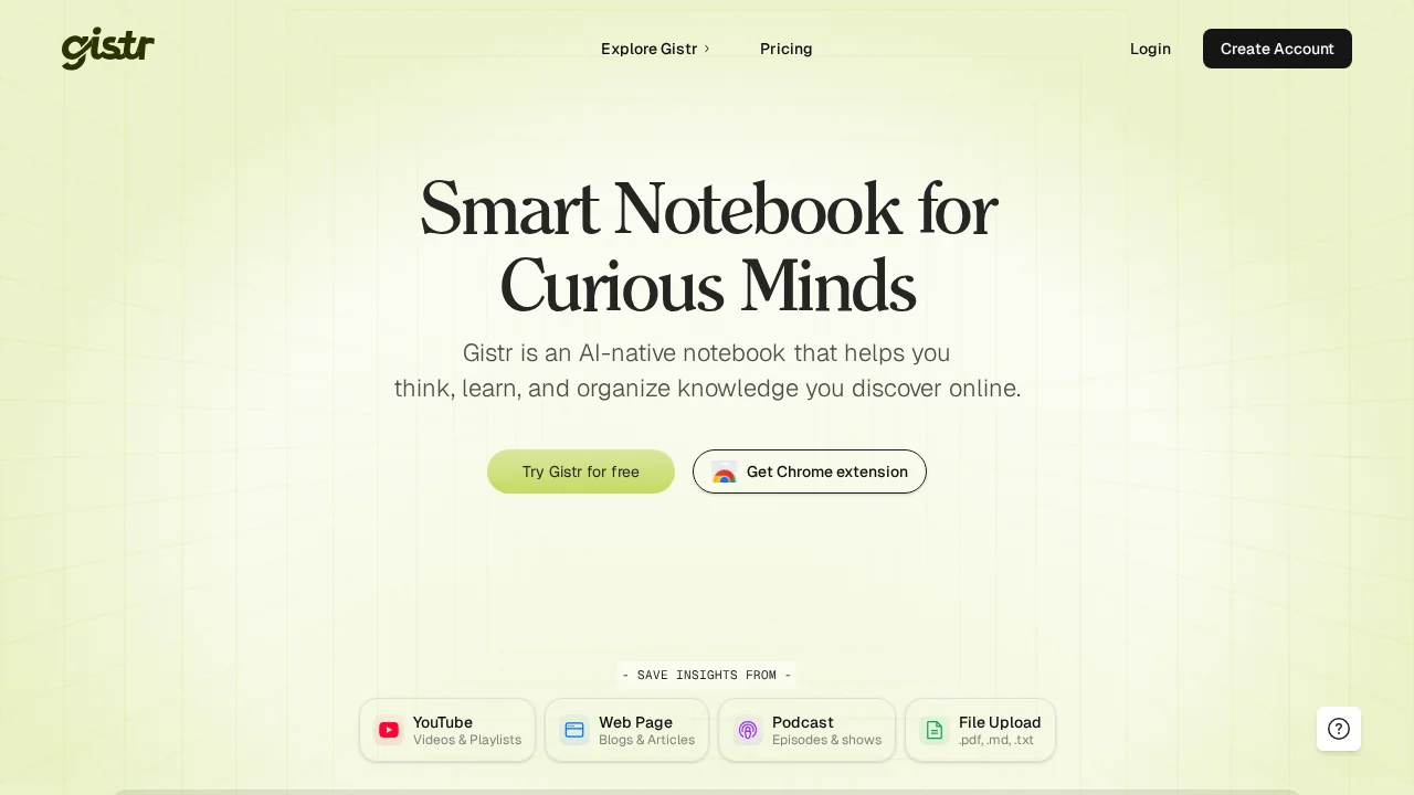 Gistr screenshot 1