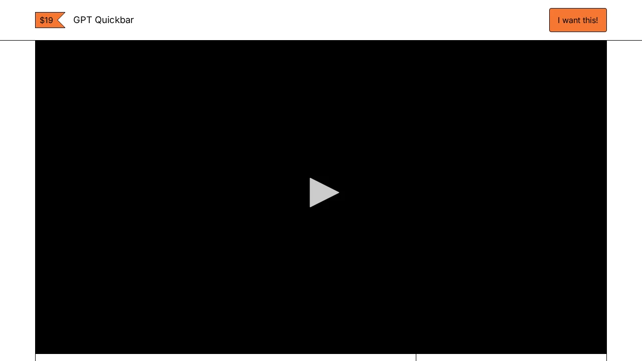 GPT Quickbar screenshot 1