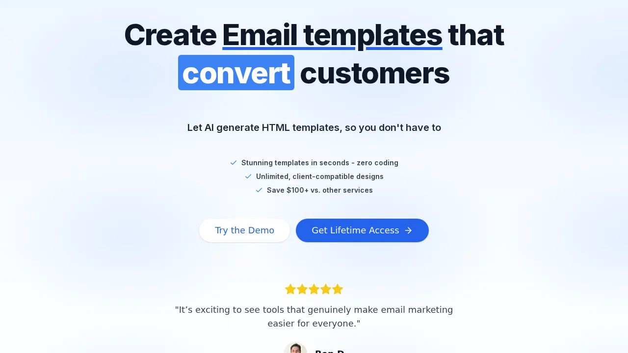 HTML Email screenshot 1