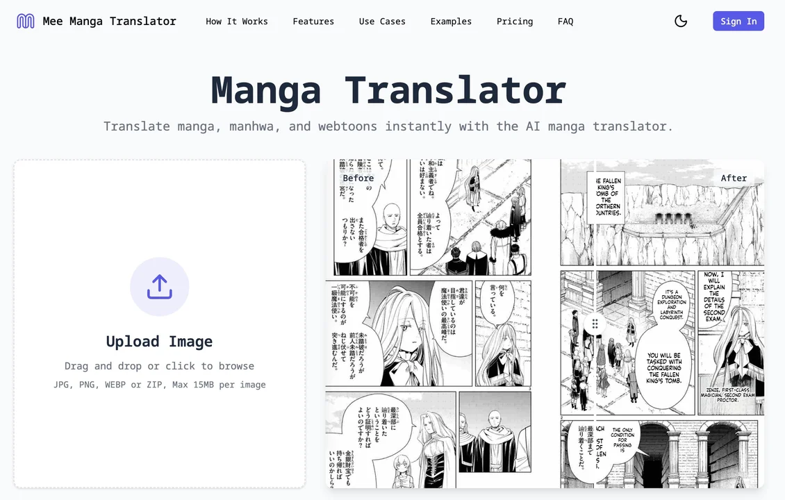 Mee Manga Translator screenshot 1