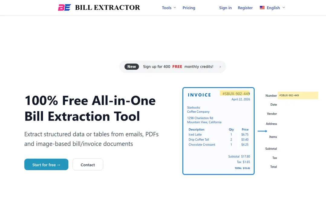 BillExtractor screenshot 1