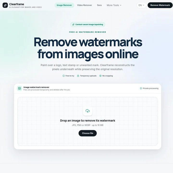 Clearframe screenshot 2
