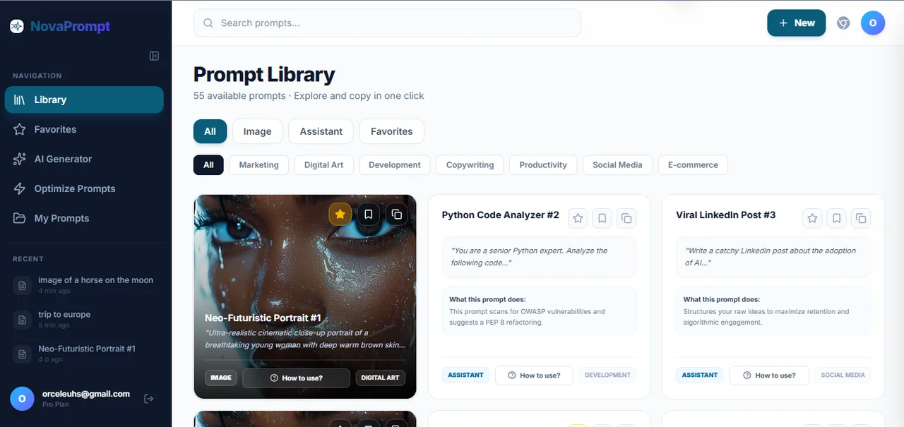 NovaPrompt screenshot 2