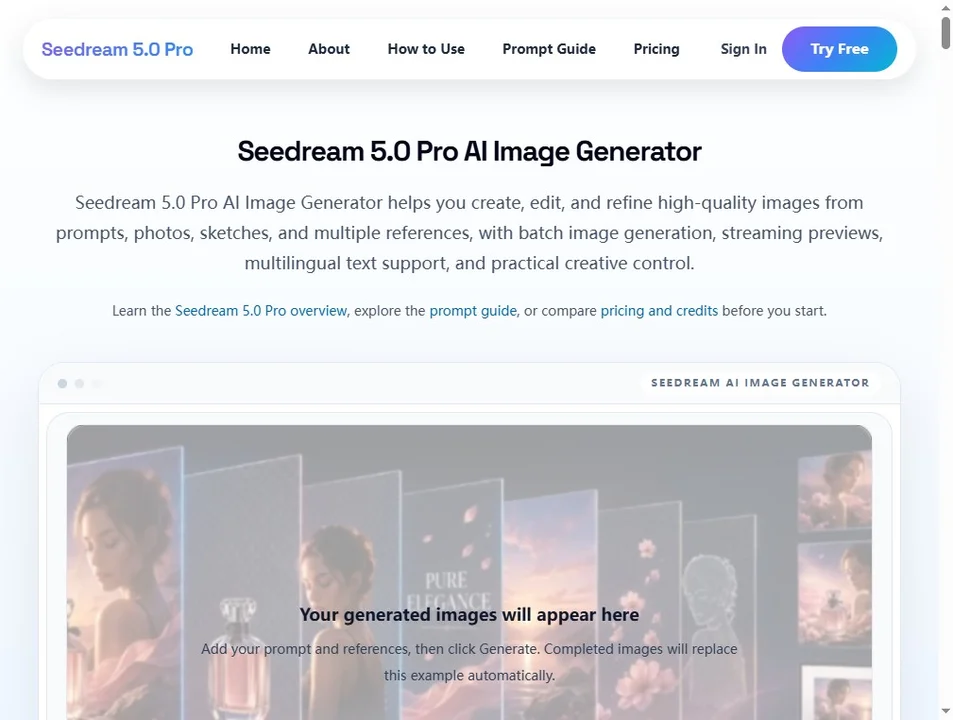 Seedream 5.0 Pro AI Image Generator screenshot 1