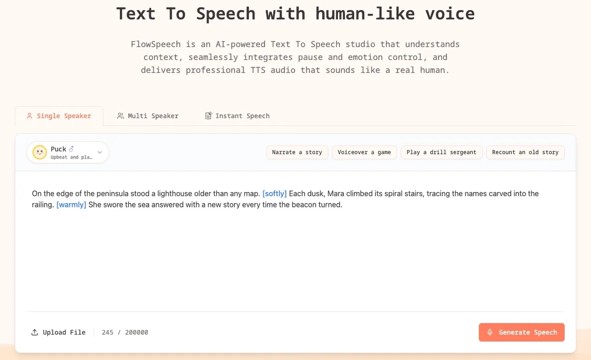 FlowSpeech screenshot 1