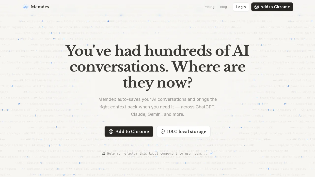 Memdex screenshot 1